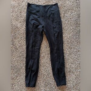 Good American Size 4 Black Stretch Legging Pants Side Zip Ankle Zipper Career